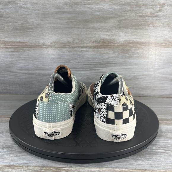 VANS Womens Era Tiger Patchwork Era Checkerboard Paisley Skate Shoes Size 6.5 - Picture 4 of 9